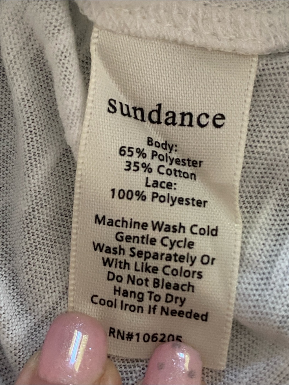 Sundance White Long Sleeve Tee Lace Detail Feminine Minimalist Monochrome Size L - Picture 10 of 12